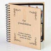 Personalized Wood Photo Album - Engraved For Grandparents - 1638