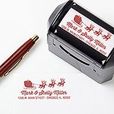 Personalized Christmas Self-Inking Stamp - Santa Sleigh - 16383