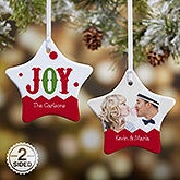 Personalized Photo Christmas Ornaments - Jolly Jester Star - 16398