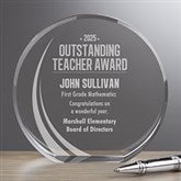 Personalized Premium Crystal Award - Outstanding Teacher - 16401