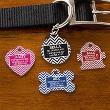 Personalized Pet ID Tags - Chevron - 16409