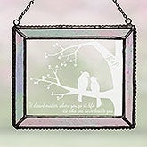 Custom Personalized Suncatcher - Love Birds - 16430