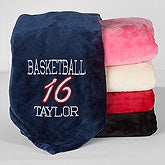 Personalized Sports Fleece Blanket - Team Name & Number - 16455