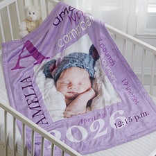Personalized Photo Baby Blankets - All About Baby Girl - 16469