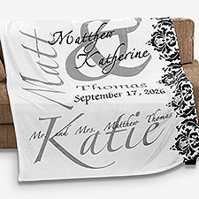Personalized Wedding Blankets - The Wedding Couple - 16490