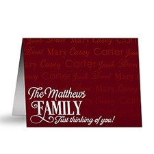 Personalized Note Cards - Family Is Love - 16498