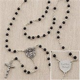 Personalized First Communion Rosary for Boys - Onyx - 12990