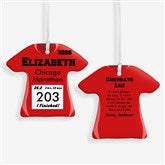 Personalized Christmas Ornaments - Race Day Running Bib - 13929