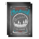 Personalized Photo Christmas Card - Snow Globe - 14722