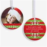 Personalized Photo Christmas Ornament - Classic Christmas - Double Sided - 14807