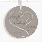 Personalized Engagement Photo Christmas Ornaments - Double Sided - 14843