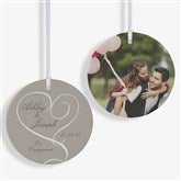 Personalized Engagement Photo Christmas Ornaments - Double Sided - 14843