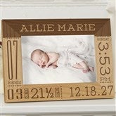 Personalized Baby Birth Information Picture Frame - Baby Love - 14853
