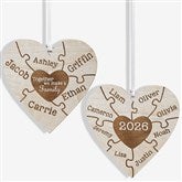 Personalized Puzzle Wood Christmas Ornament - Together We Make A Family - 15089