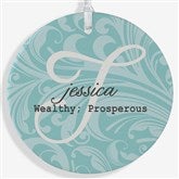 Personalized Christmas Ornament - Name Meaning - 2 Sided - 15146