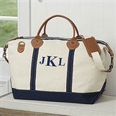 The Jill Weekender Monogram Canvas Duffel Bag, Personalized Weekend Ba – 7  Threads Embroidery