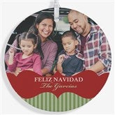Personalized 2-Sided Photo Christmas Ornament - Classic Holiday - 15248