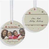 Personalized 2-Sided Photo Christmas Ornament - Snowflake - 15253