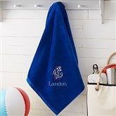 35" x 60" Blue Towel