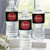 Black Water Bottle Labels