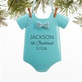 Personalized Baby Christmas Ornaments - Baby Boy Bodysuit - 16254