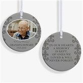 Personalized Photo Memorial Ornament For Him - In Loving Memory - 16333