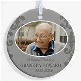 Personalized Photo Memorial Ornament For Him - In Loving Memory - 16333