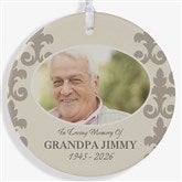 Personalized Photo Memorial Ornament For Him - In Loving Memory - 16333