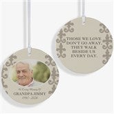 Personalized Photo Memorial Ornament For Him - In Loving Memory - 16333