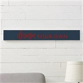 Navy Blue Wood Sign