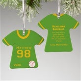 Personalized Baseball Jersey Christmas Ornaments - 16656