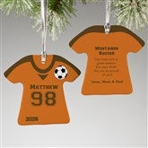 Personalized Soccer Jersey Christmas Ornaments - 16658