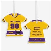 Personalized Hockey Jersey Christmas Ornaments - 16659