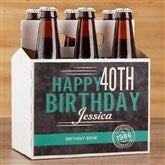 Personalized Birthday Beer Bottle Labels  Bottle Carrier - Vintage Age - 16872
