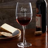 Engraved Bridal Party Wine Glass Collection - 17863