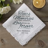 PremiumREMEMBRANCE gift handkerchief and card by LOVE DEEPLY~weep freely Handkerchiefs