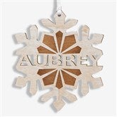 Personalized Wooden Snowflake Christmas Ornament - 18059