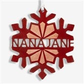 Personalized Wooden Snowflake Christmas Ornament - 18059