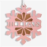 Personalized Wooden Snowflake Christmas Ornament - 18059