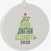 Personalized Family Tree Christmas Ornaments - 18061