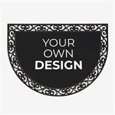 Black Half Round Doormat
