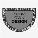 Grey Half Round Doormat