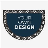 Navy Blue Half Round Doormat