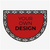 Burgundy Half Round Doormat