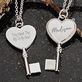 personalized pendant necklace key