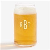 Beer Can Glasses - Custom Engraved Monogram or Name - 18562