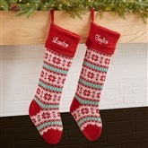 Red & Green Knit Stocking