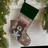 Personalized Christmas Stockings - Holiday Bear Family - 19348