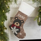 Personalized Christmas Stockings - Holiday Bear Family - 19348