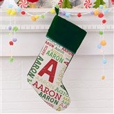 Personalized Christmas Stockings For Kids - Name  Monogram - 19353